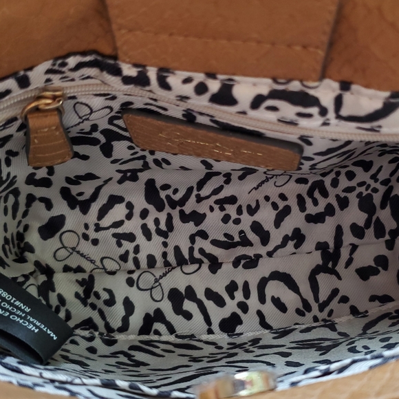 Jessica Simpson Tonal Python Pecan Gia Satchel Women Handbags Purse - Picture 13 of 16